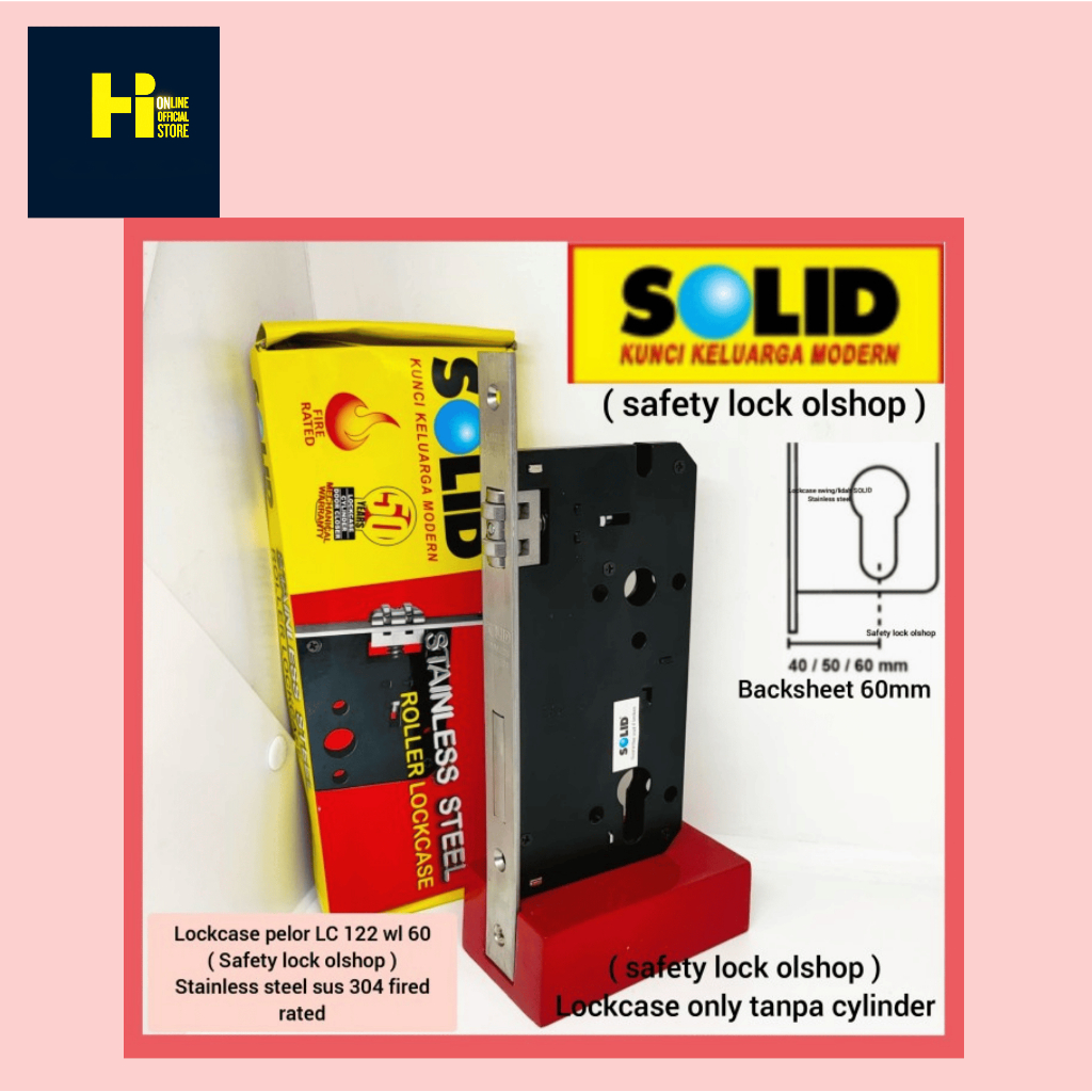 Body Kunci / Roller Lockcase SOLID LC 122 WL-60