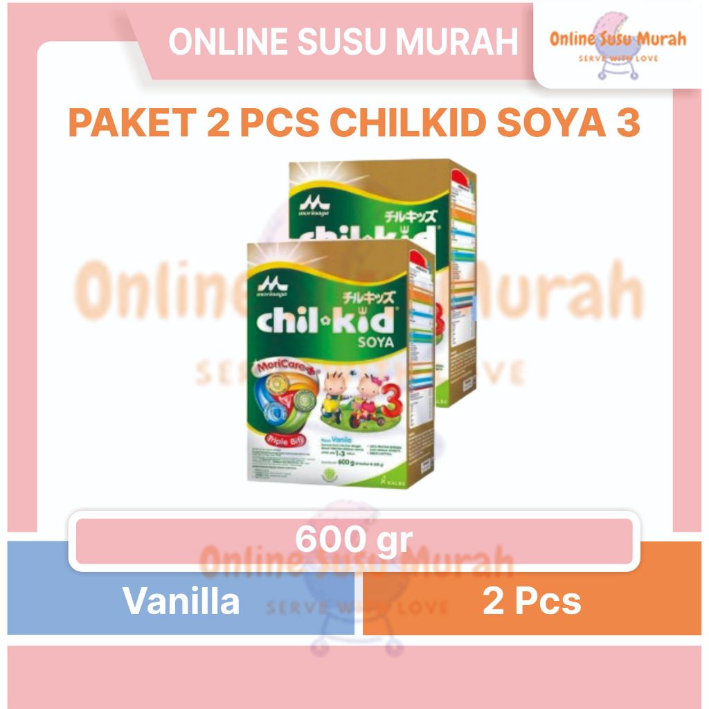 CHIL KID SOYA 3 VANILA 600 GRAM PAKET 2 KOTAK CHILKID SSKD