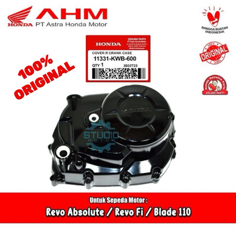 BAK KLOS KOPLING BLADE REVO 110 ABSOLUTE REVO FIT dan X FI INJEKSI COVER R CRANK CASE WARNA HITAM 11