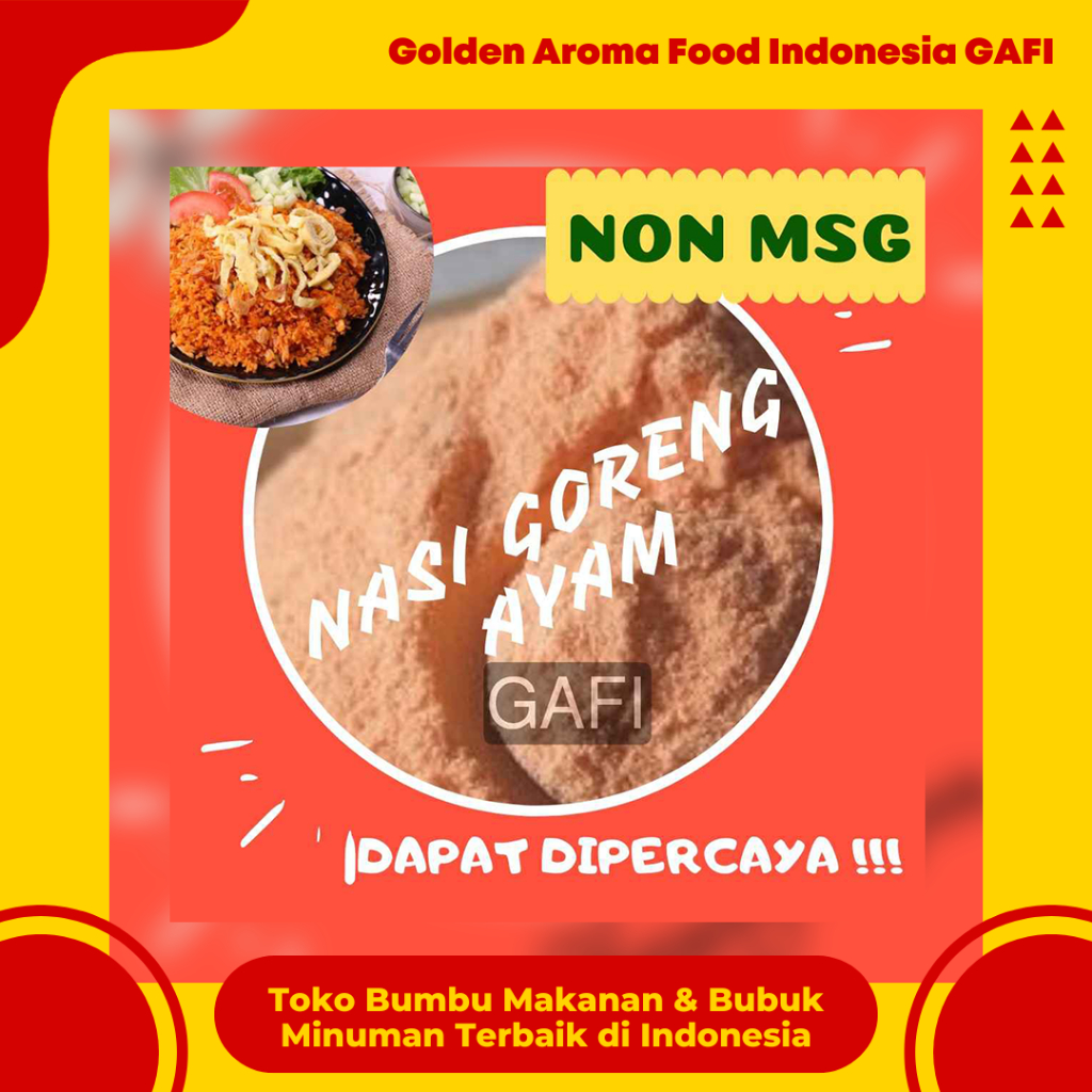 

GAFI Food Bumbu Tabur Rasa Nasi Goreng Ayam NON MSG 1 Kg Enak Murah Bubuk Tabur Rasa Nasi Goreng Ayam Halal NO MSG