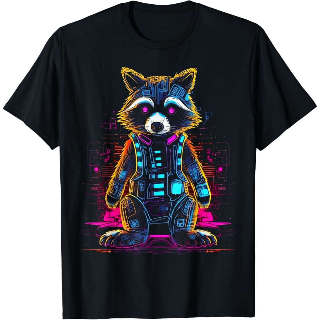 Rakun - Seni Motif Hewan Kaos Rakun