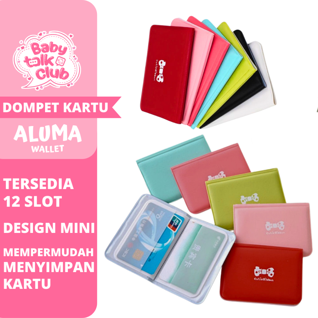 Dompet Kartu Motif Pita ID Card Wallet Holder Mini