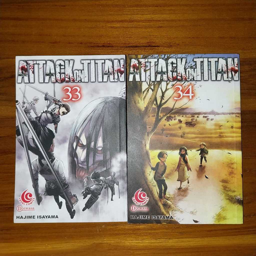 Komik Manga Attack on Titan Volume 33 & 34 Original