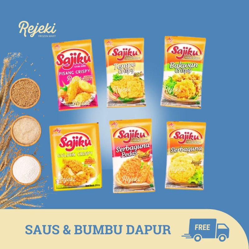 

Ajinomoto Sajiku Tepung Bumbu Serbaguna Tempe Pisang Bakwan Crispy & Golden Crispy - Rejeki Frozen Mart