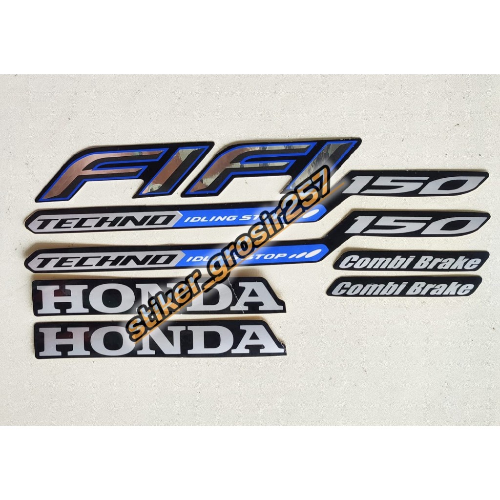 STIKER STRIPING LES LIST BODY MOTOR HONDA VARIO 150 2015 2016 HITAM IDLING STOP