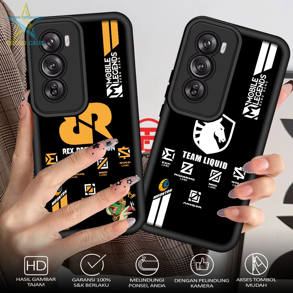 Case OPPO RENO 12 PRO SquadCase Motif MLBB Casing Terbaru Softcase Hardcase glossy kaca Bisa COD