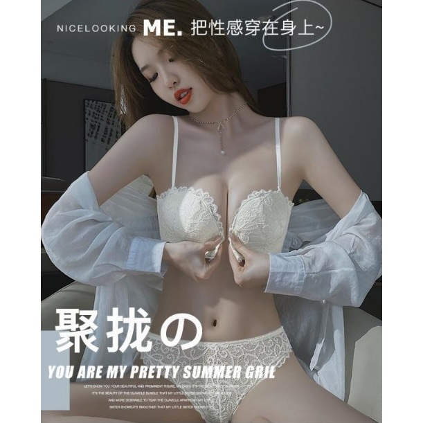 001 Bra BH Push Up Set + CD Tanpa Kawat Celana Dalam Wanita Bikini Sport Beha Lingerie Korea Fashion