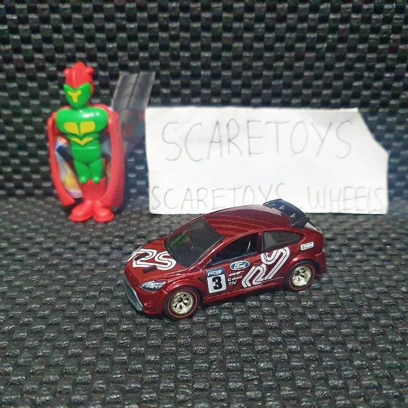 Hot Wheels 08 Ford Focus rs super treasure hunt ths th$ merah red loose