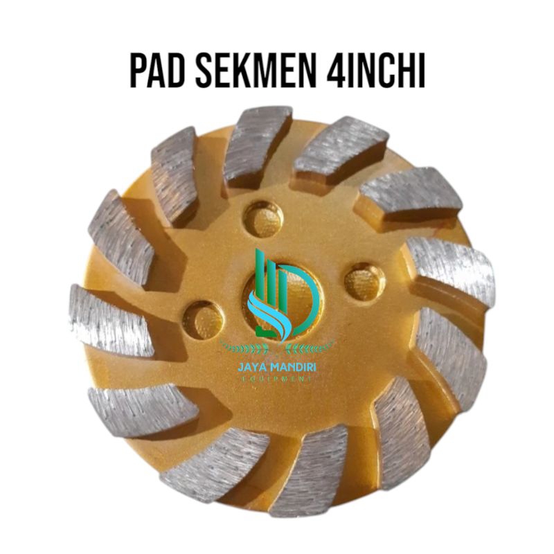 Segmen pad grinding velcro segmen poles lantai beton pad segmen velcro 4in