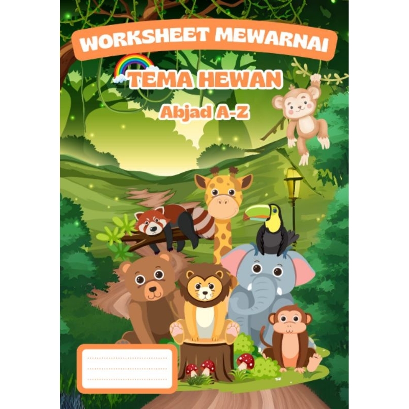 Worksheet Edukasi Anak - Mewarnai dan Menebalkan Huruf untuk TK dan PAUD