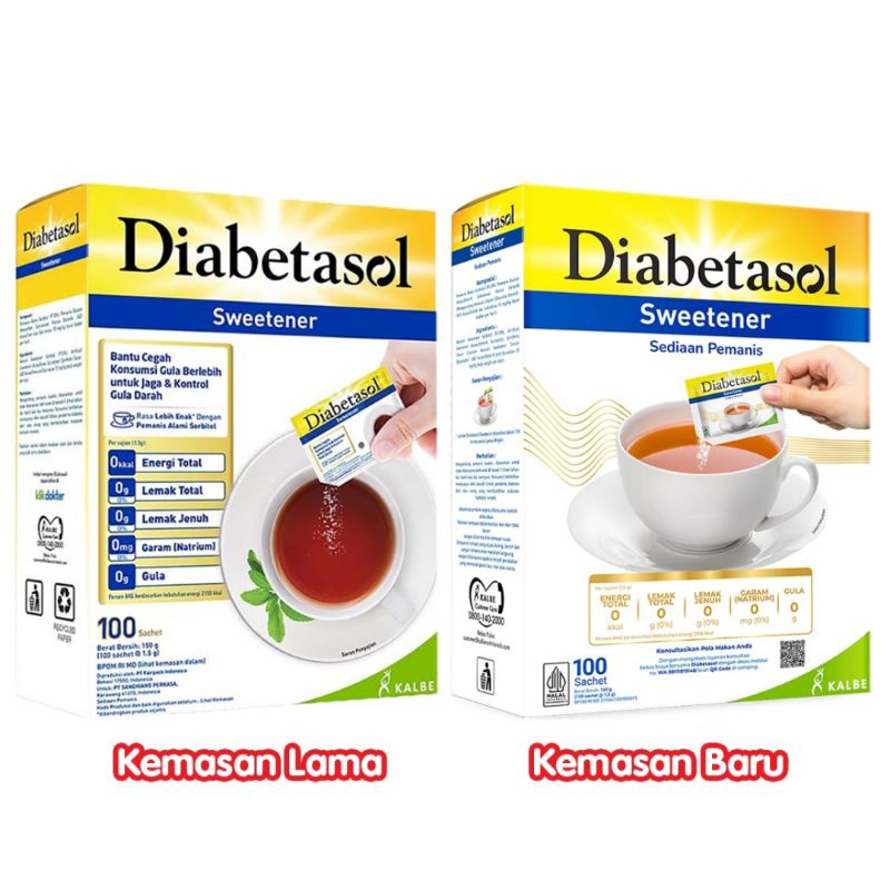 

Diabetasol pemanis nol kalori isi 100saset