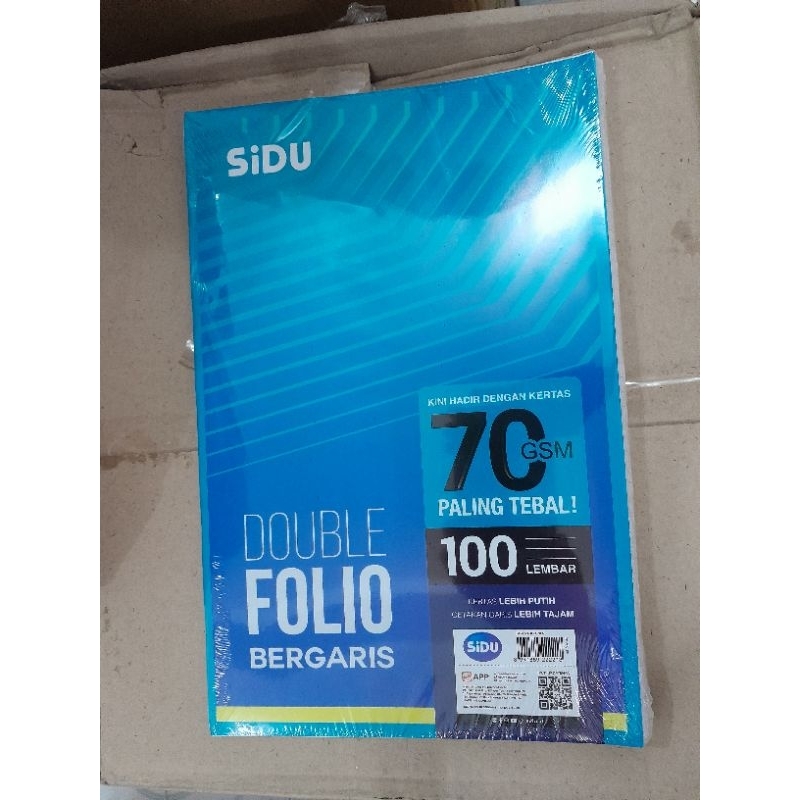 

SiDU Double Folio Bergaris 70 GSM Paling Tebal! 100 Lembar