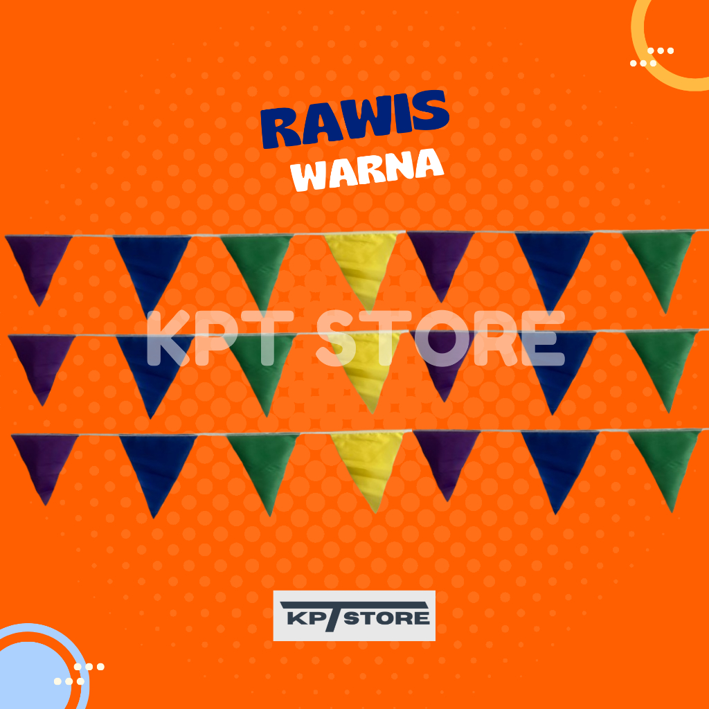 (20 PCS) BENDERA SEGITIGA RAWIS DEKORASI AGUSTUSAN