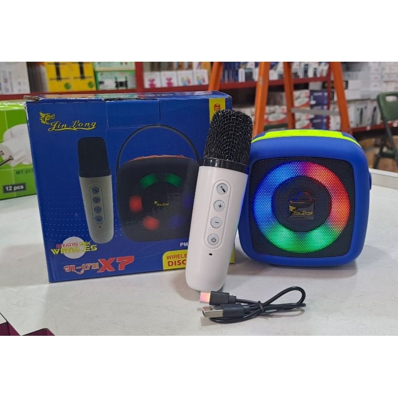 speaker bluetooth mic wireless jinlong jl 1711 x7 / speaker bluetooth microphone wireless jinlong jl