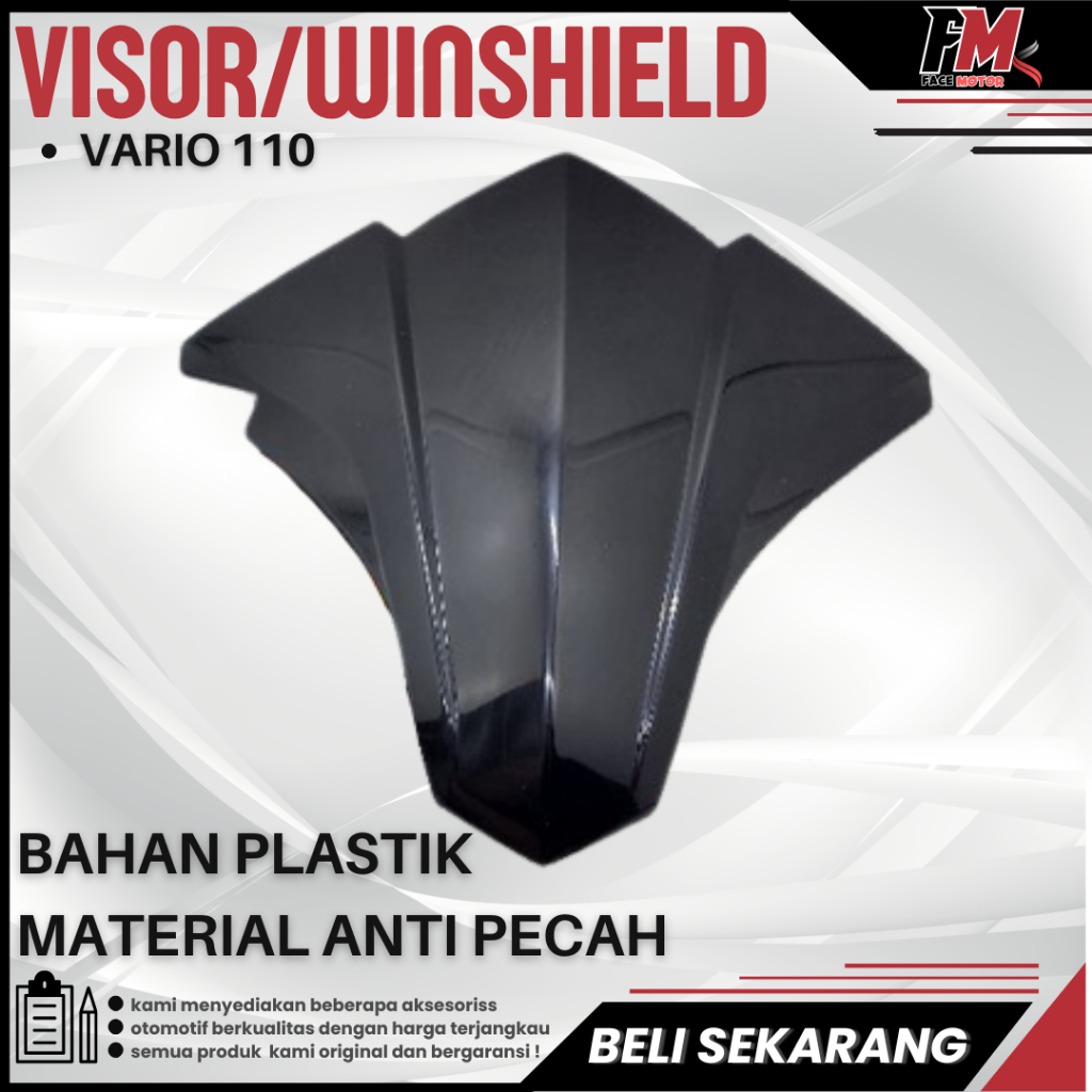 VISOR/WINSHIELD VARIO 110  VISOR VARIO 110 KARBU VISOR VARIO 110 FI VISOR  VARIO 110 ESP MIKA DEPAN