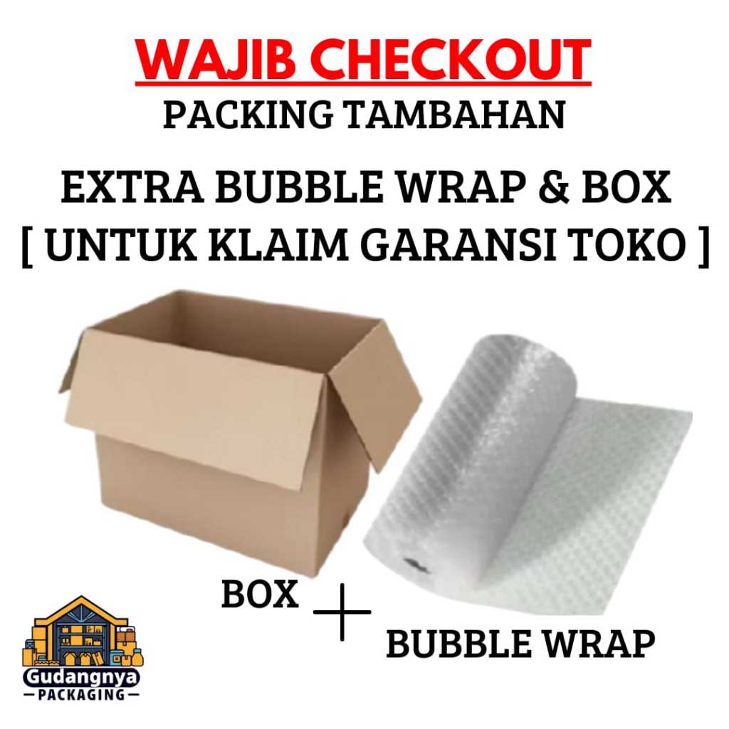 

Tambahan Extra Packing Bubble Wrap & Dus