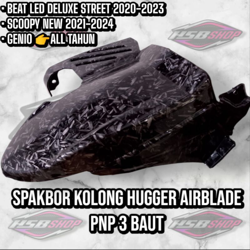 Spakbor kolong hugger airblade model NEW PNP 3 BAUT Beat led deluxe Scoopy new Genio Carbon celup wt