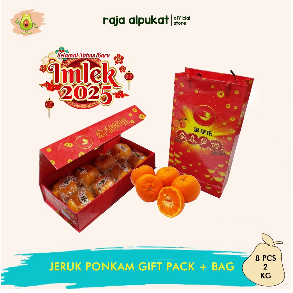 

Hampers Hadiah Imlek Jeruk Ponkam I Parcel Buah I Gift Box Spesial Imlek 2025 + Bag
