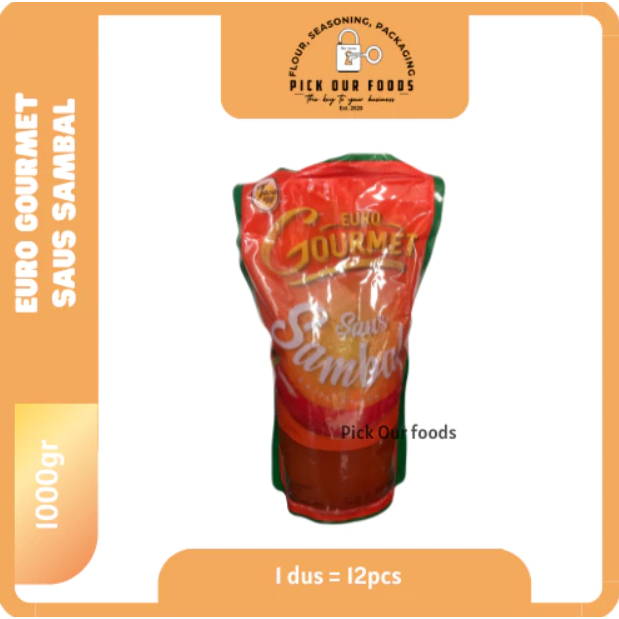 

Euro Gourmet Saus Sambal 1kg | Euro Gourmet Saus Sambal Extra Pedas 1000gr | Euro Gourmet Sambal