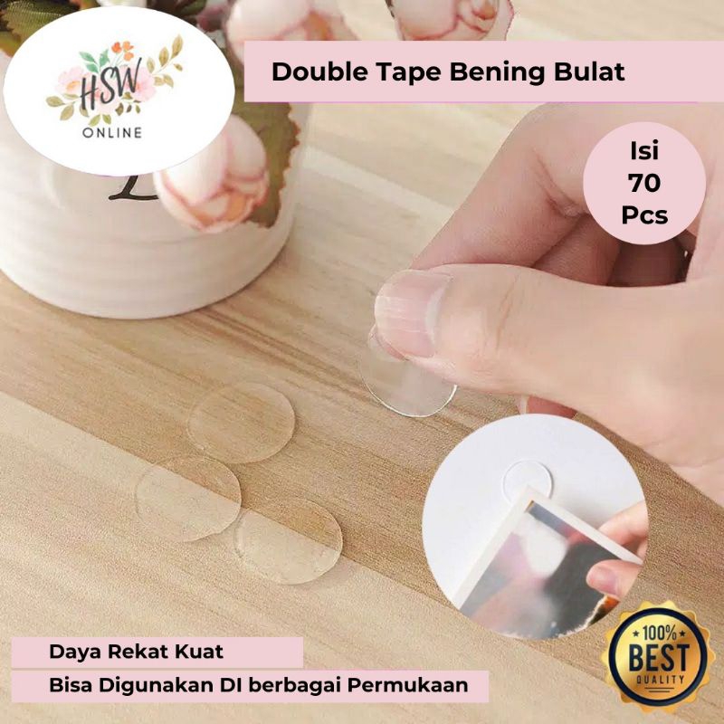 

Double Tape Nano Bening Bulat Super Kuat Perekat Dua Sisi Serbaguna