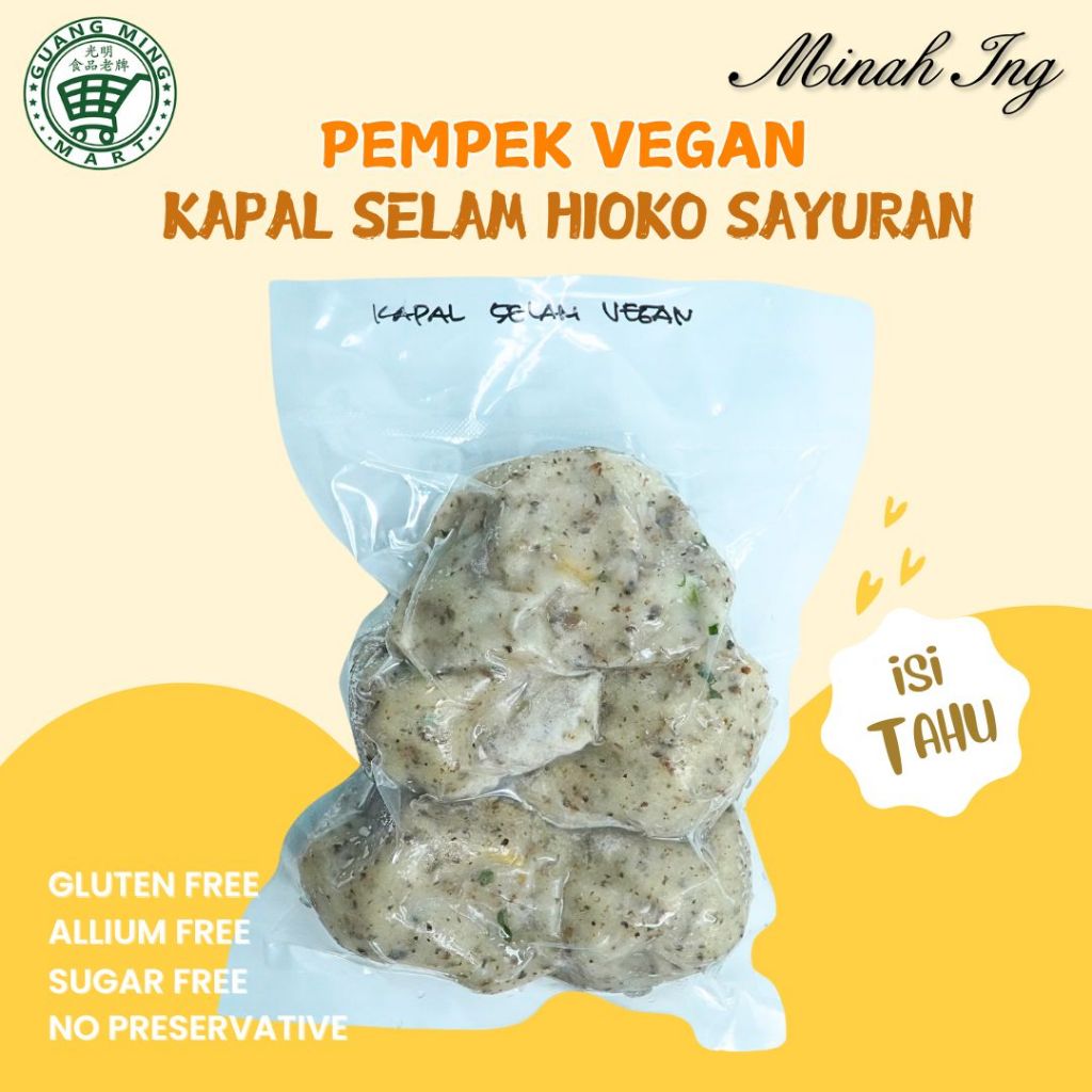 

Minah Ing Pempek Kapal Selam Hioko Sayuran isi Tahu Vegan