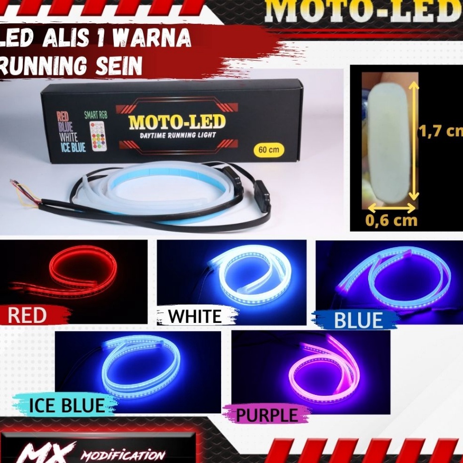 Model baru  LED ALIS Motoled 6 cm Sein Running satu warna