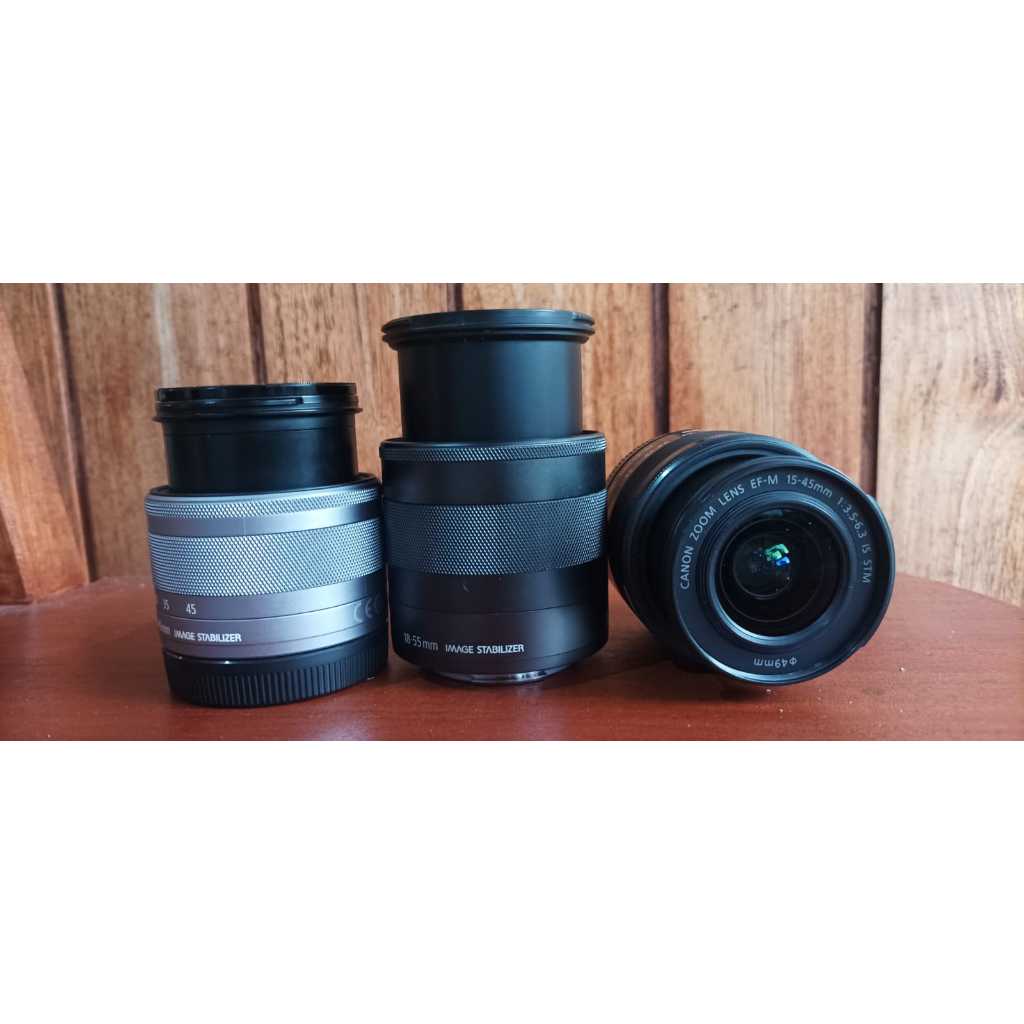 Lensa Kit Canon EF-M 15-45mm dan 18-55mm IS STM Mirrorless EFM