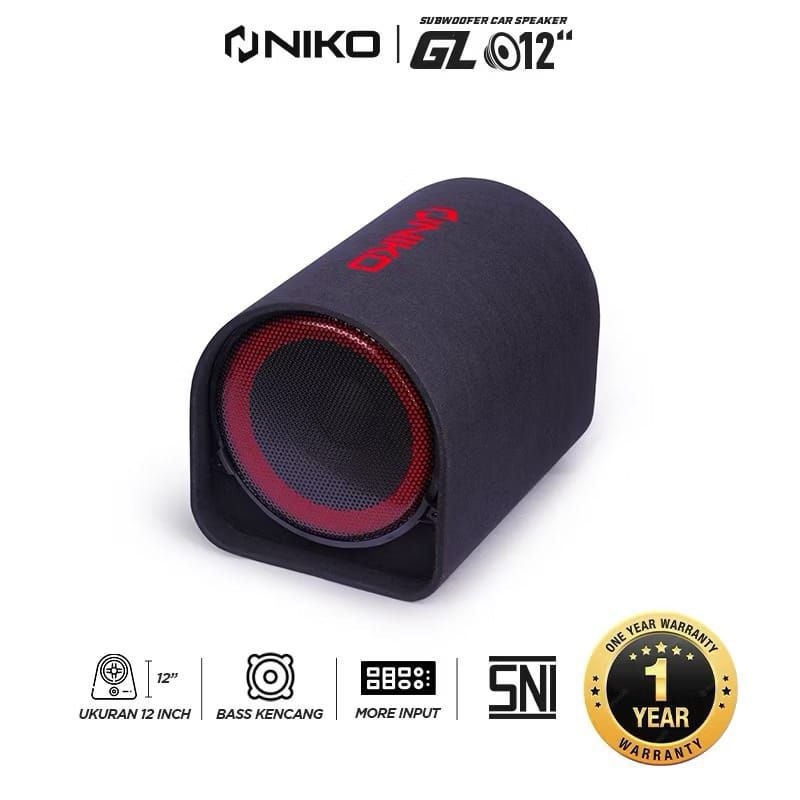 NIKO GL-12 Subwoofer Car Speaker 12inch 115Watt Speaker Tabung Power full Bass