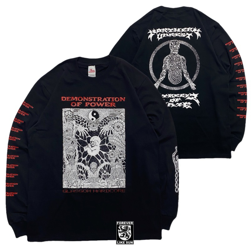 kaos band DEMONSTRATION OF POWER - GLASGOW HARDCORE longsleeve heavy