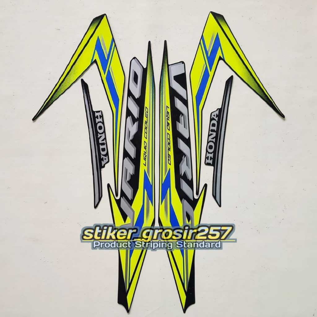 STIKER STRIPING LES LIST BODY MOTOR HONDA NEW VARIO 125 2024 HITAM KUNING