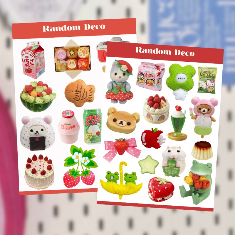 

RANDOM DECO STICKER SHEET FOR SCRAPBOOK JOURNALING