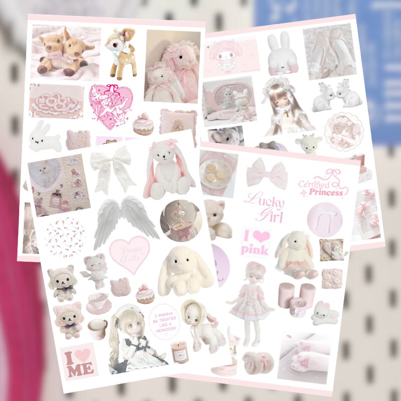 

COQUETTE DECO STICKER SHEET FOR SCRAPBOOK JOURNALING