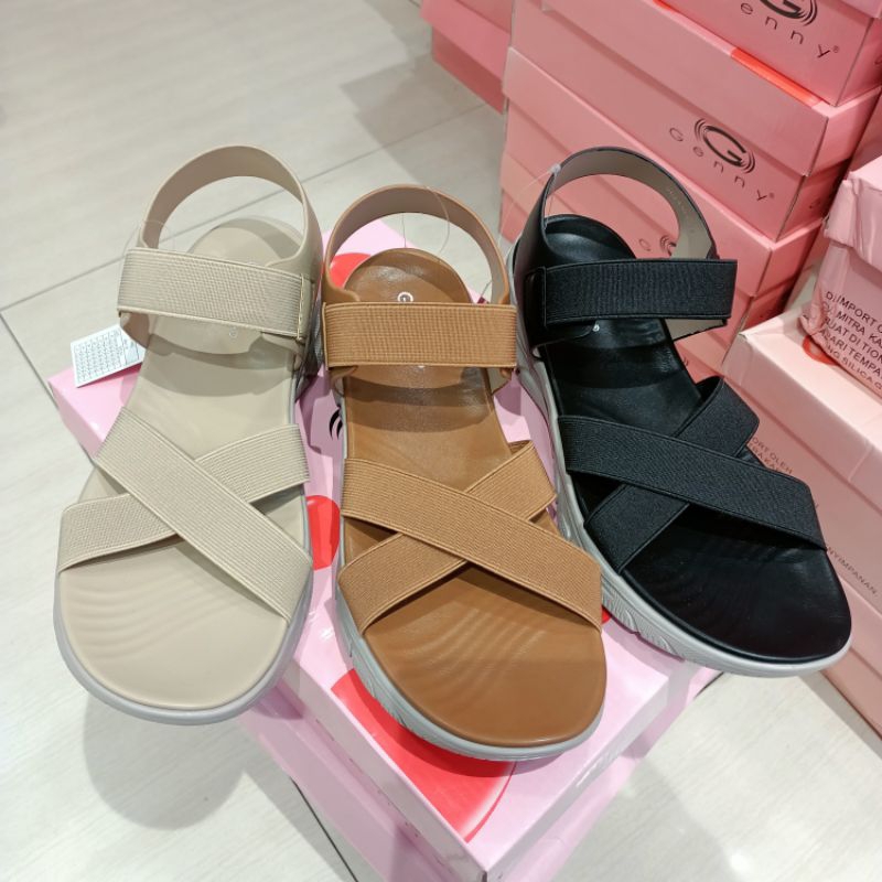 sepatu sandal wanita flat GENNY ringan original