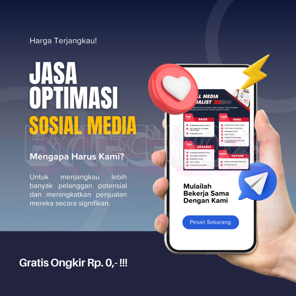 jasa optima sosial media desain feed custom premium