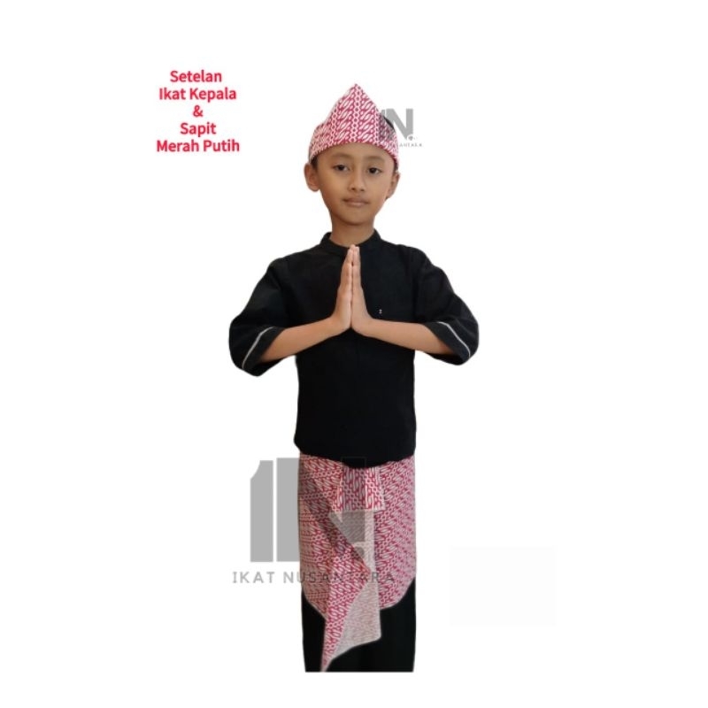 Sapit Dan Ikat Kepala Merah Putih Sapit Urang Instan Sapit Urang Anak Sapit Urang Dan Blangkon Sapit