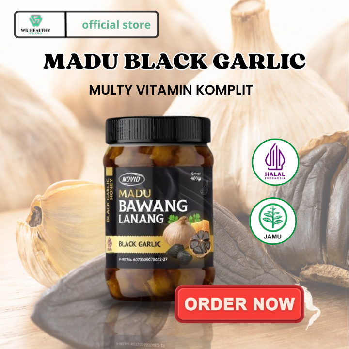 

NOVID black garlick madu-400ml-black garlic-madu black garlic-honey black garlic original-madu bawang lanang asli 100%