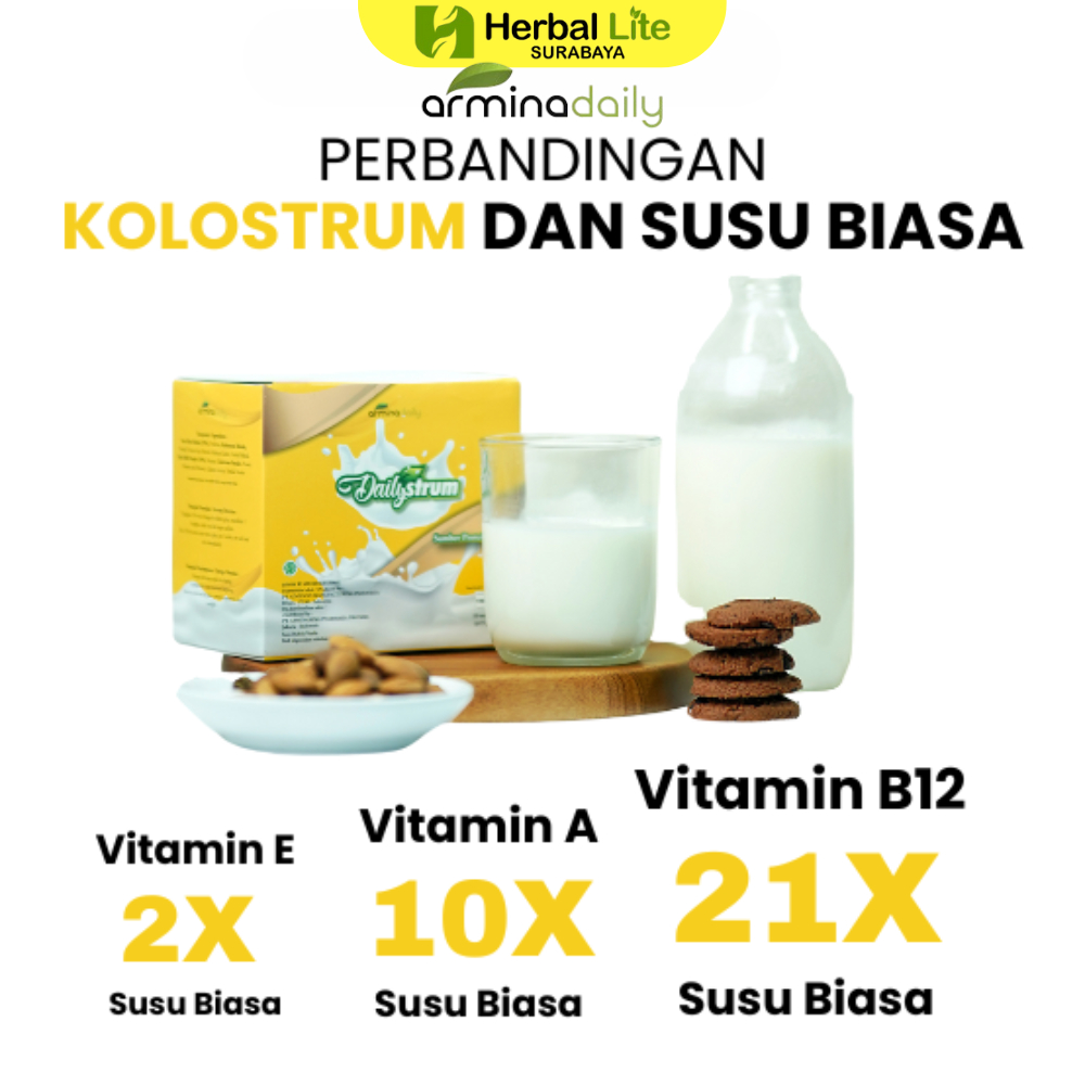 Susu DailyStrum Atau Susu Kolostrum Armina Daily 1 Box Isi 10 Sachet