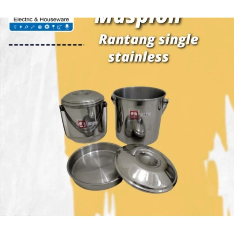 RANTANG TUNGGAL STAINLESS MASPION 14 CM