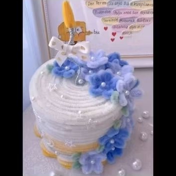 

po dekorasi cake kawat bulu bisa pake foto