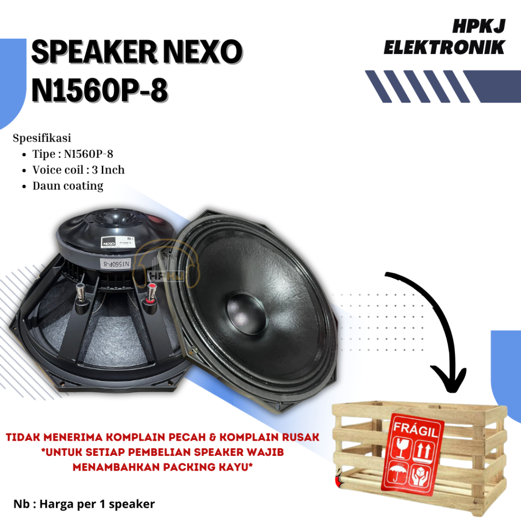 SPEAKER KOMPONEN NEXO 15INCH N1560 - 8 Speaker Nexo N 1560 -8 1560-8