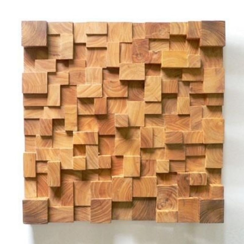 Hiasan Dinding Panel laminasi kayu JATI BELANDA