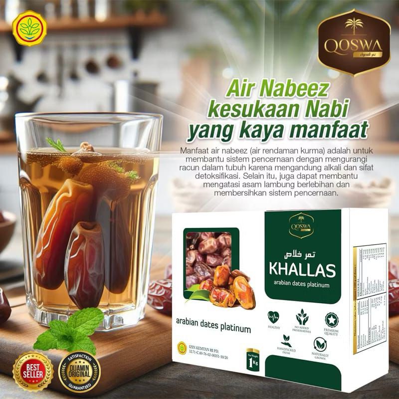 

Kurma KHALLAS Qoswa Khalas 1kg / Kurma Arabian Date Premium