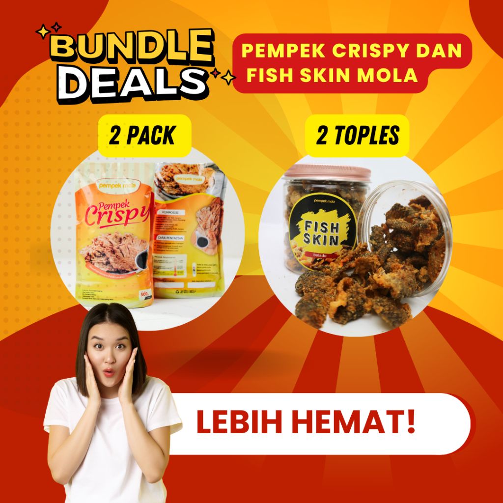 

PAKET PEMPEK CRISPY DAN FISH SKIN - 2 Pack Pempek + 2 Toples Fish Skin