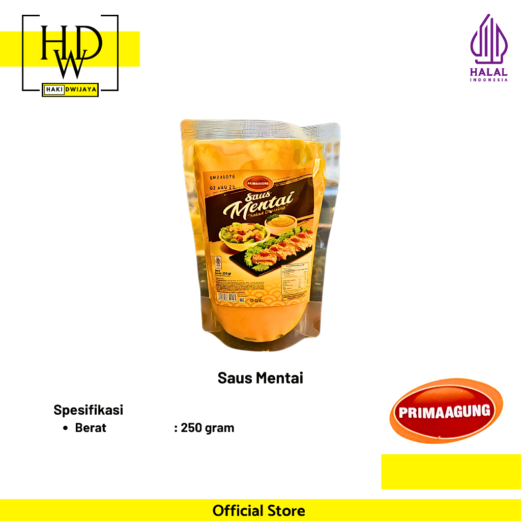 

[250gr] Prima Agung Saus Mentai Instan / Saus Salad Dressing