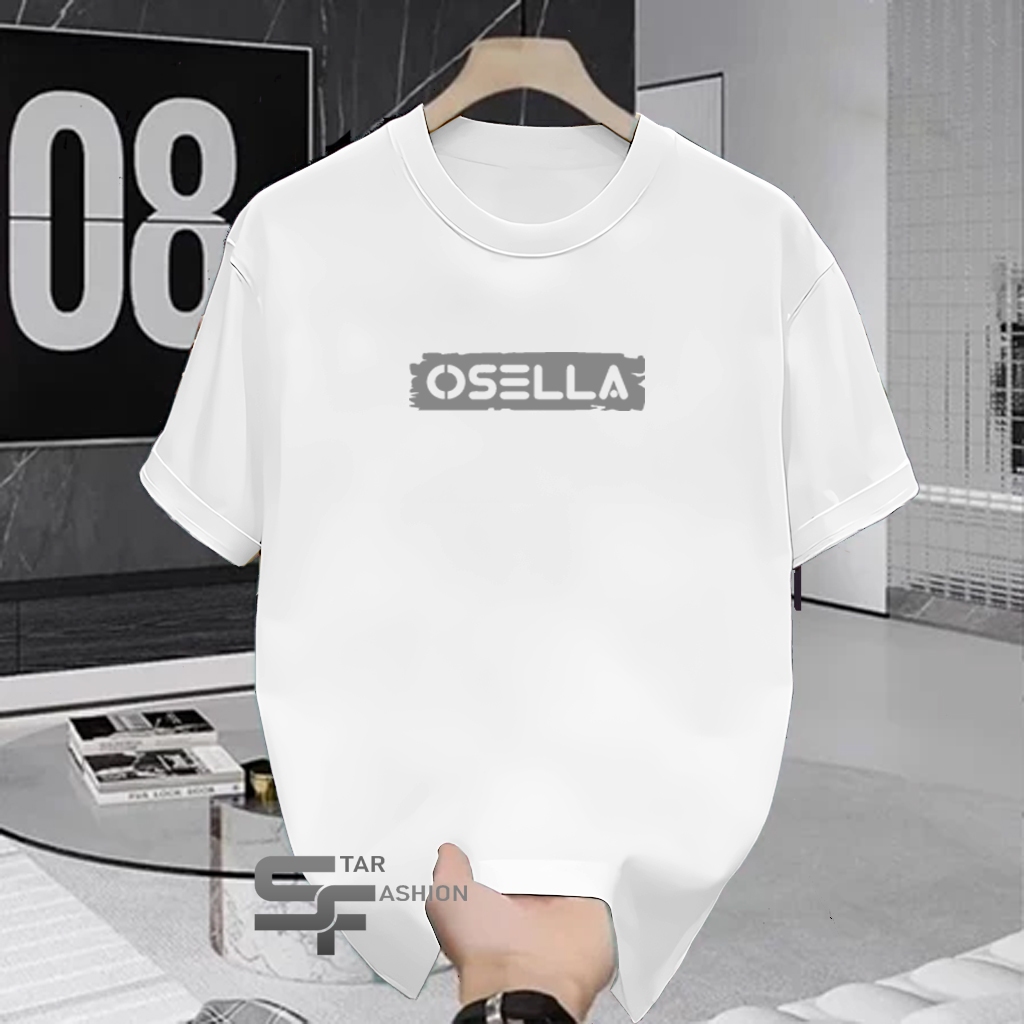Kaos Pendek Osella Blok Motif Silver Kaos Atasan Pria Wanita S M L XL XXL Premium Unisex