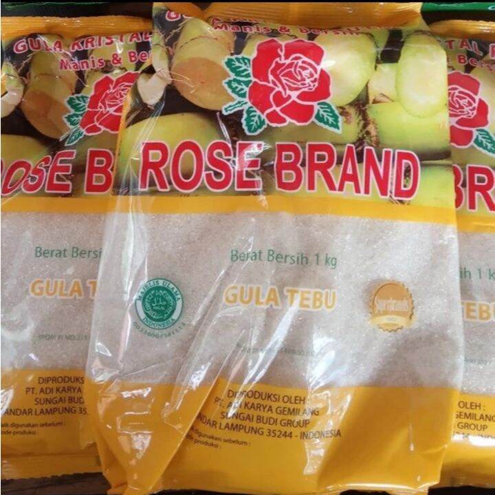 

Gula Tebu Rose Brand Berat Bersih 1 kg isi 20kg