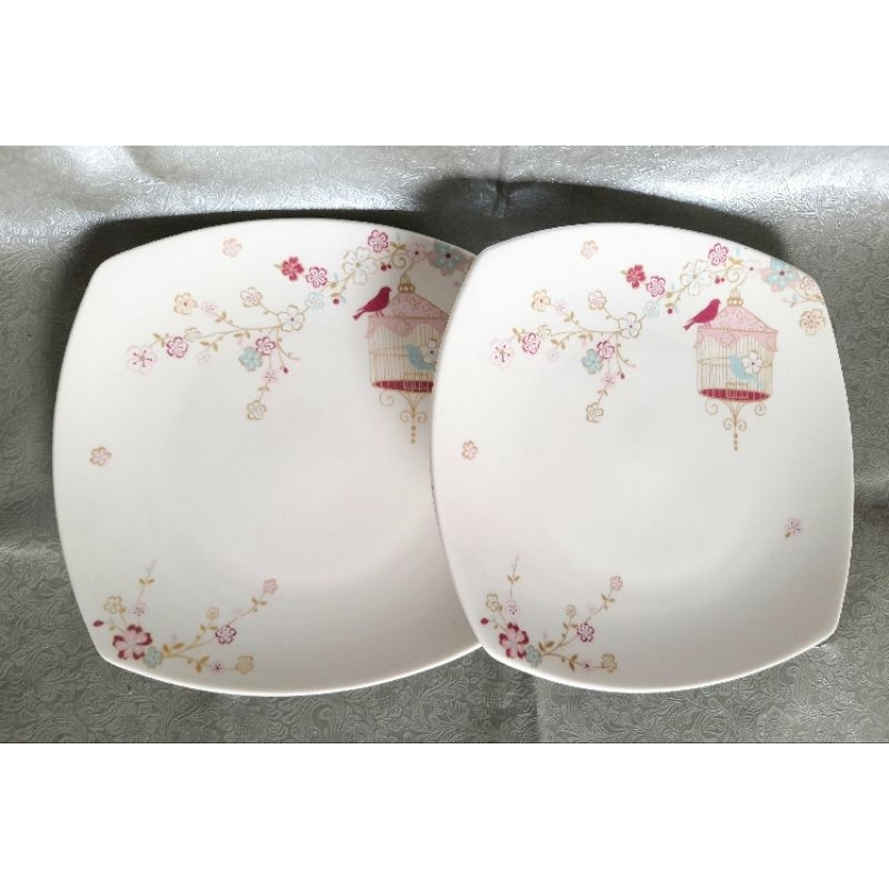 PROMO CUCI GUDANG Piring Kue Motif Bird St.James