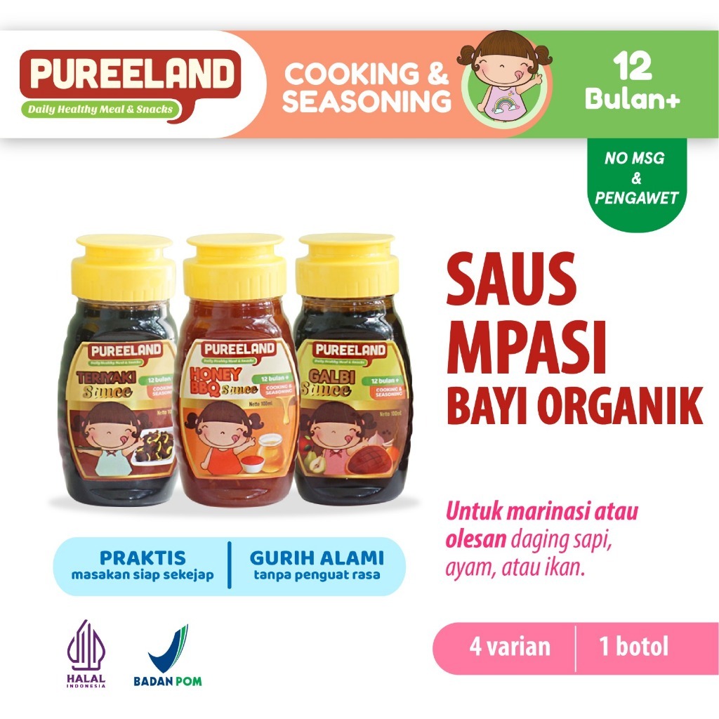 

Pureeland Baby Sauce / MPASI Bayi Organik / Bumbu MPASI / Bahan MPASI