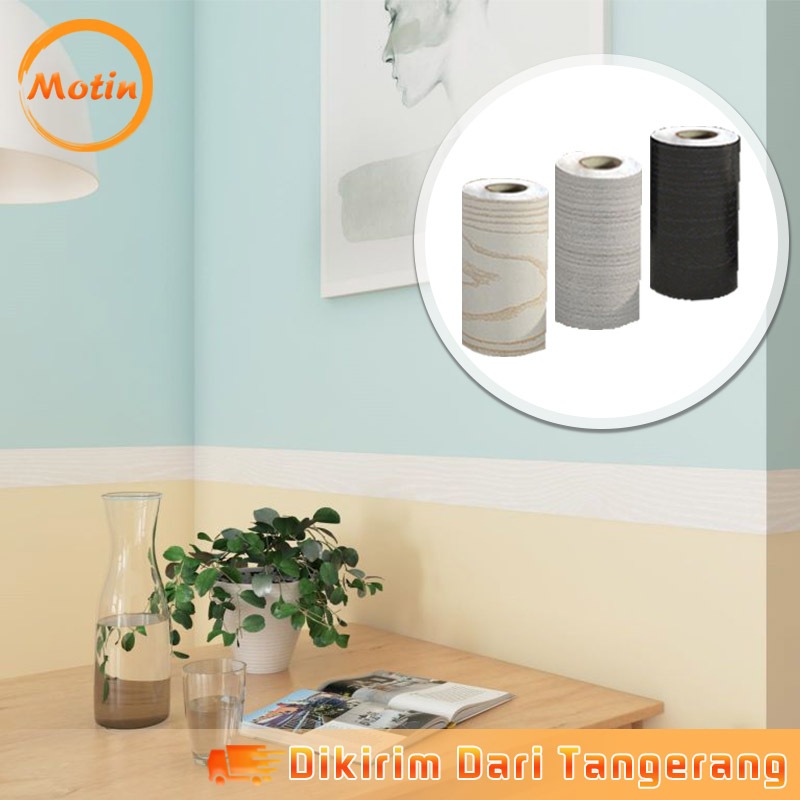 10m Border List Wallpaper Dinding PVC Stiker List Wallpaper Motif Marmer