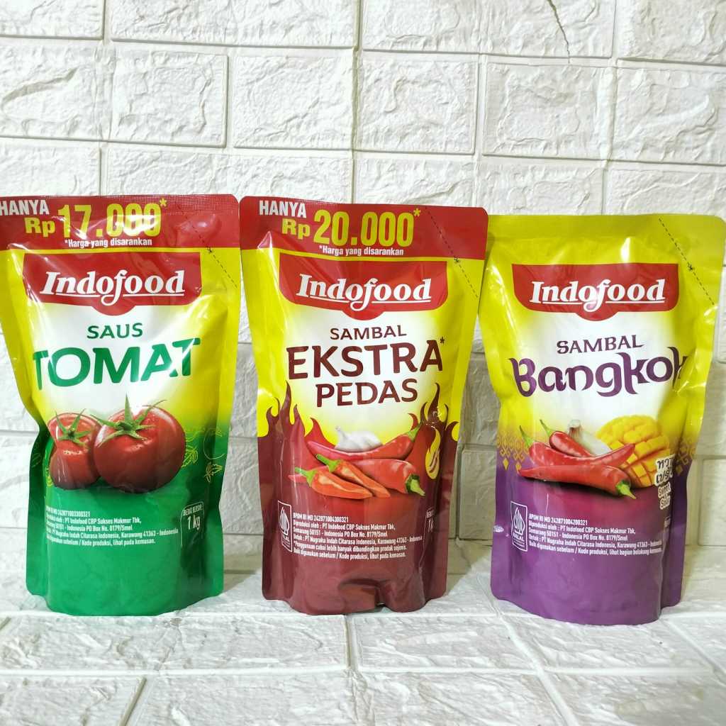 

Indofood Saus Sambal Extra Pedas Tomat Bangkok 1kg Termurah